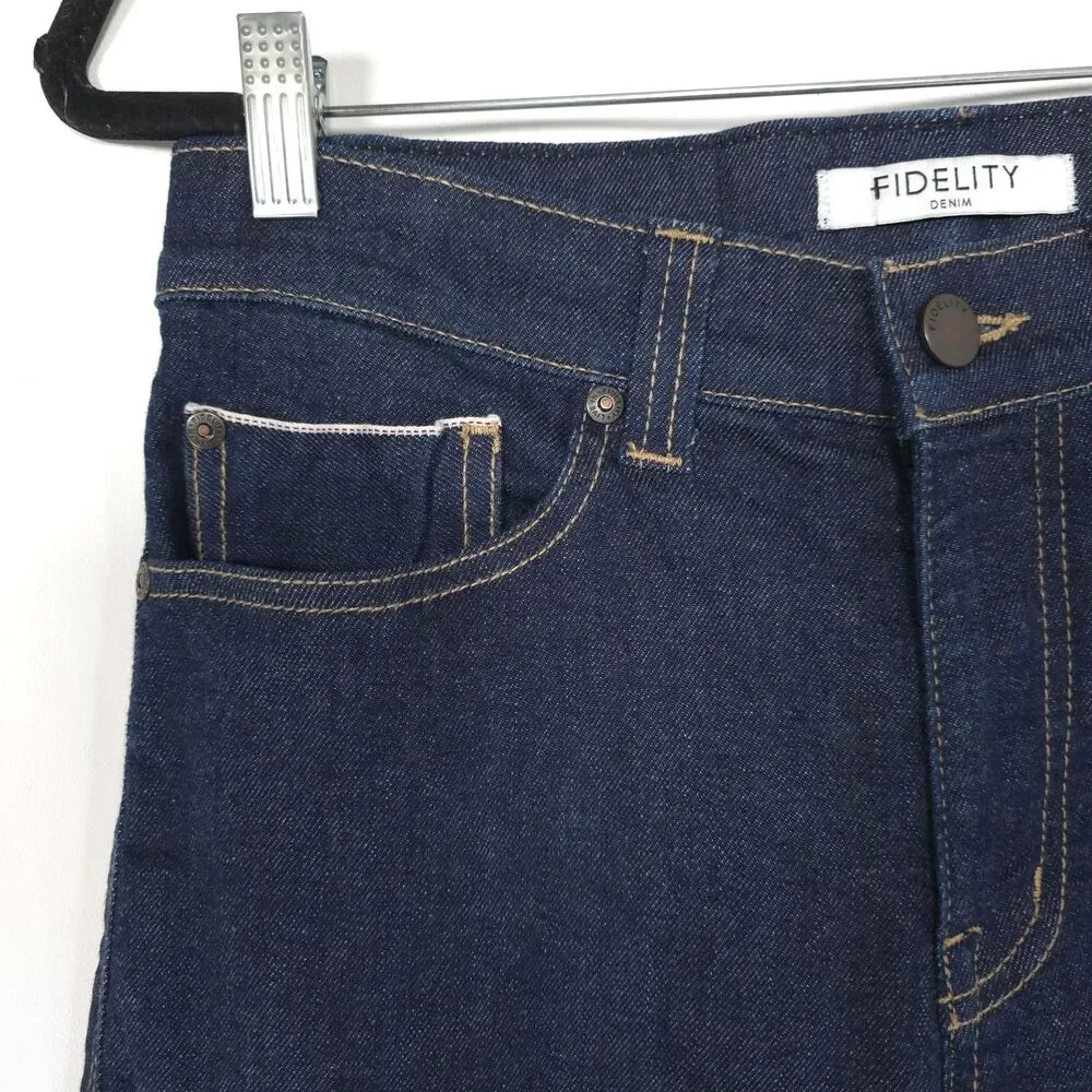 FIDELITY Men's SELVEDGE Jeans‎ TORINO Oxford 29x34 Slim Stretch Dark USA MADE